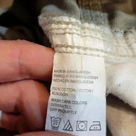 GH Bass Men's Ivory Cotton Zip Close Pockets Flat Front Shorts - Picture 12 of 12